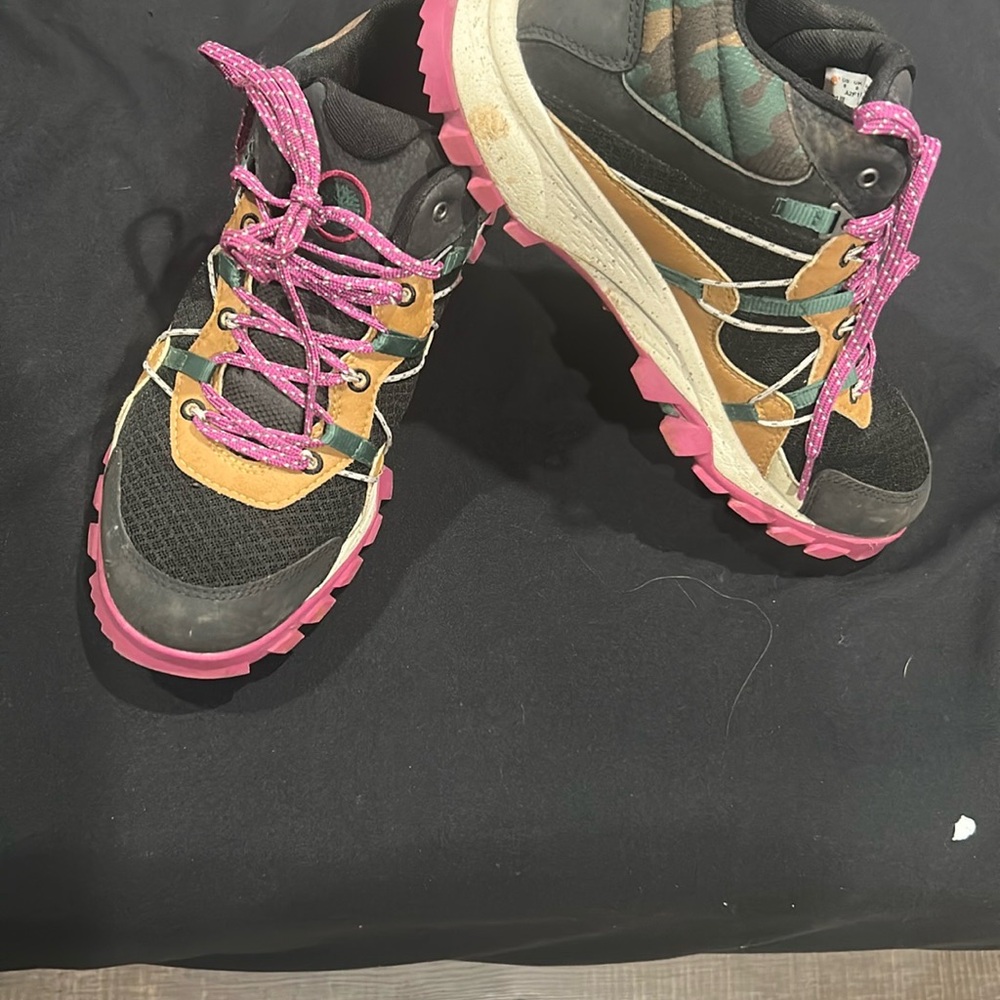 Timberland Black and Pink hiking Shoes with Rugged Tread and timberdry